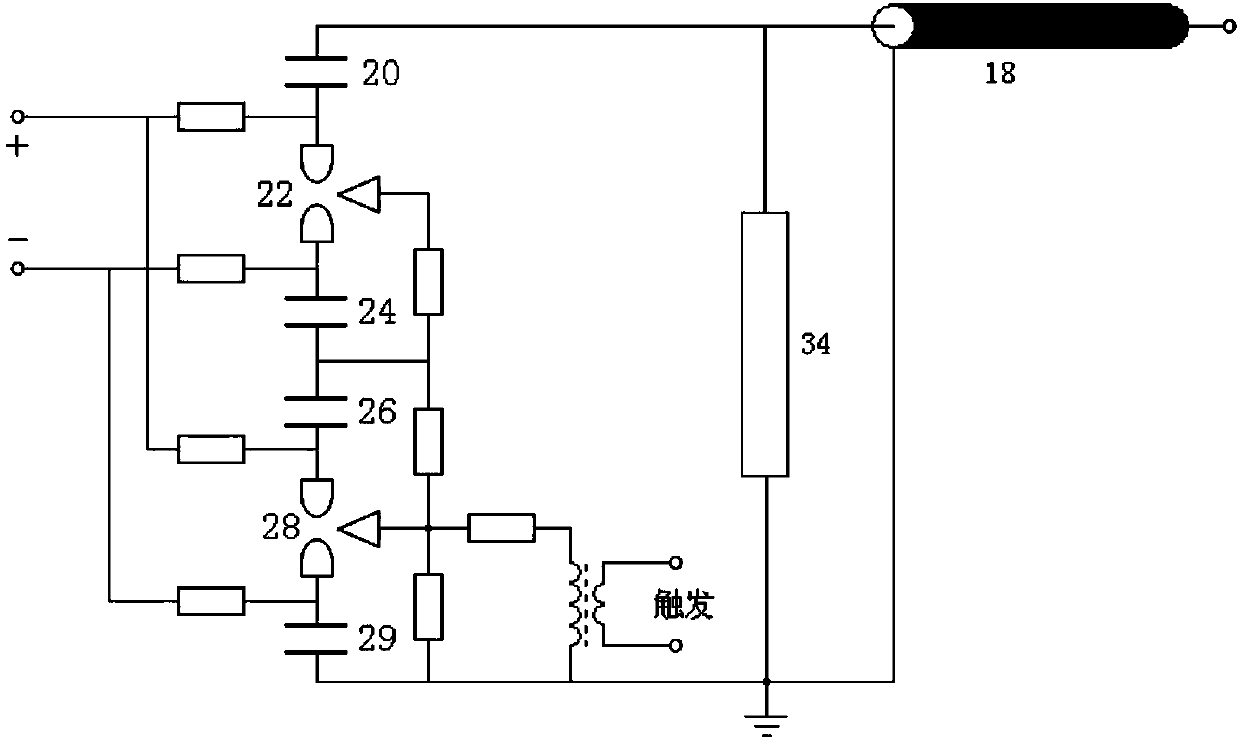 High-voltage pulse generator with low jitter