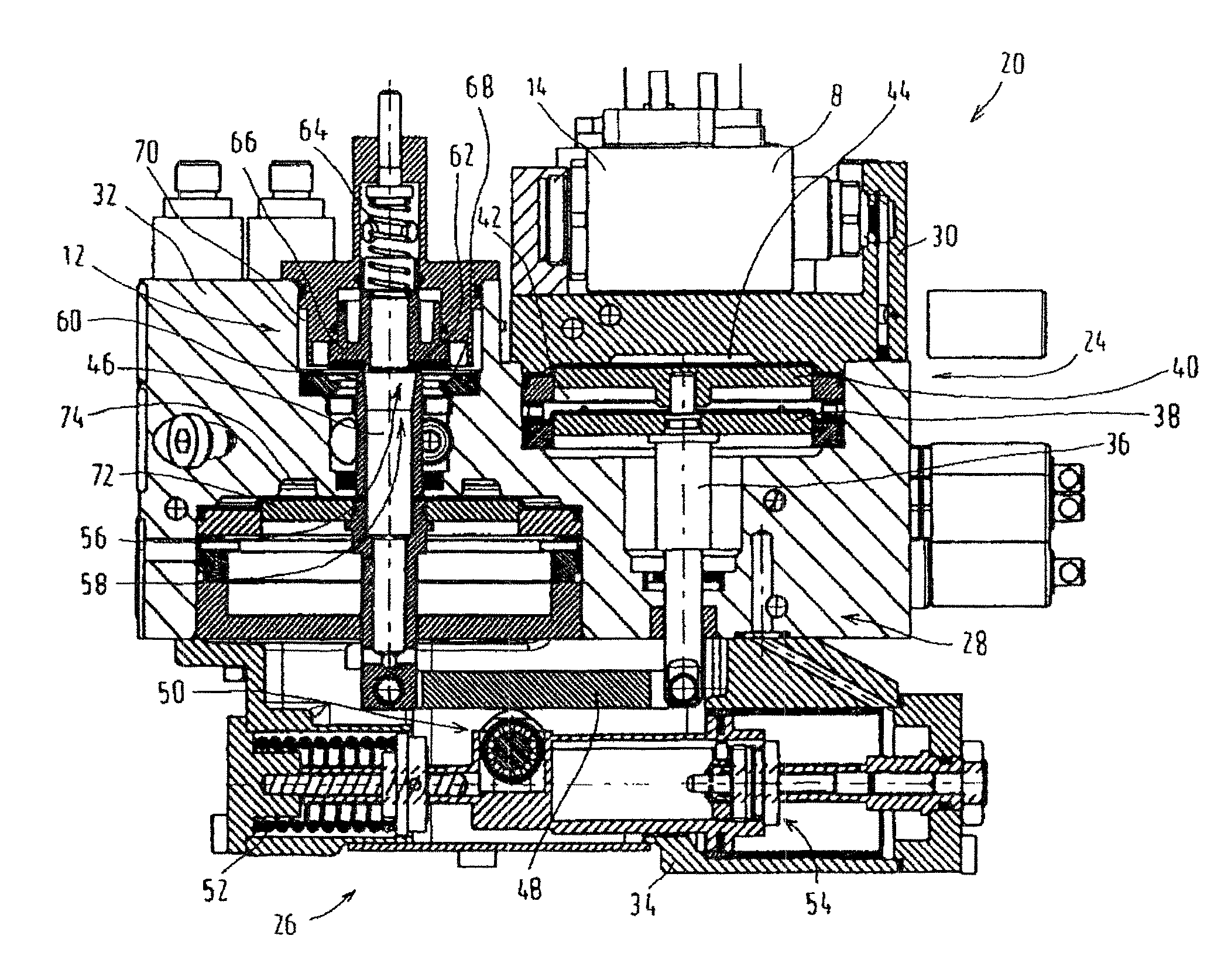 Electropneumatic braking device of a rail vehicle comprising a continuous regulating range