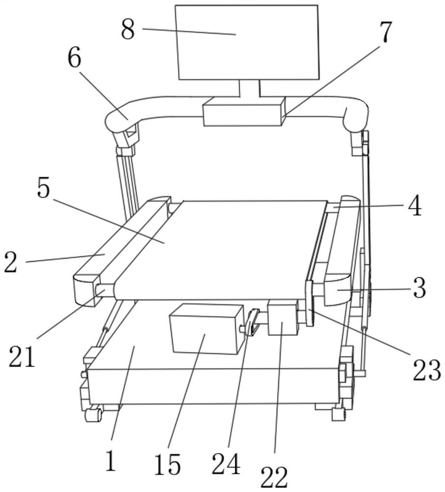 Height-adjustable treadmill adjusting mechanism