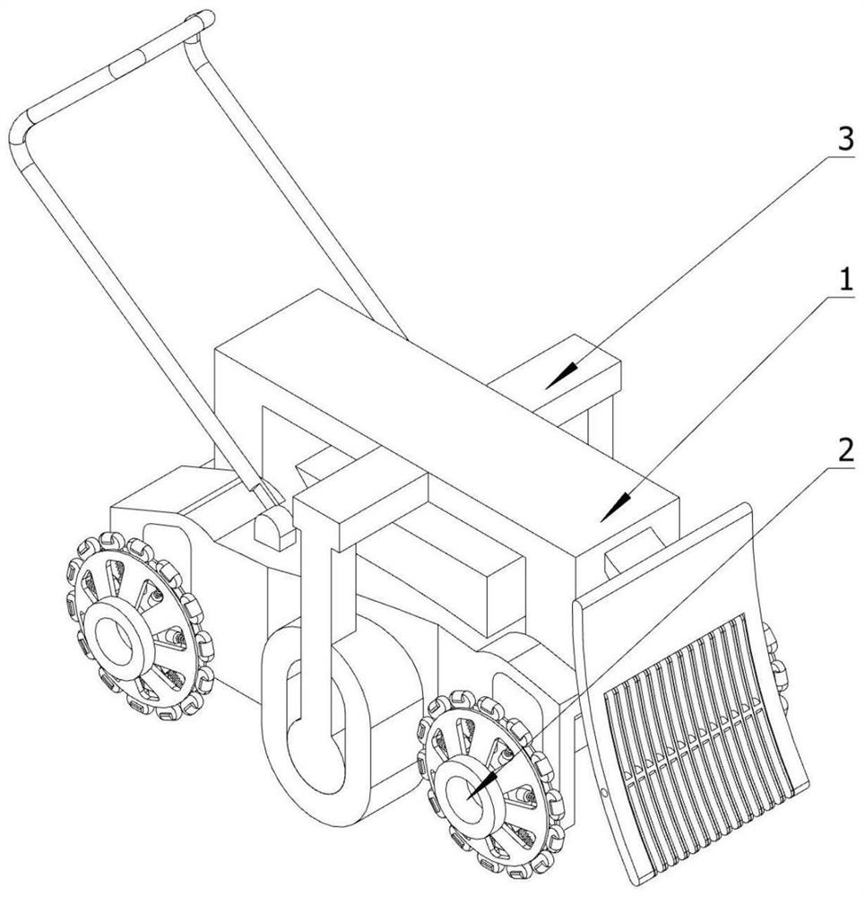 Grass combing machine for gardens and use method