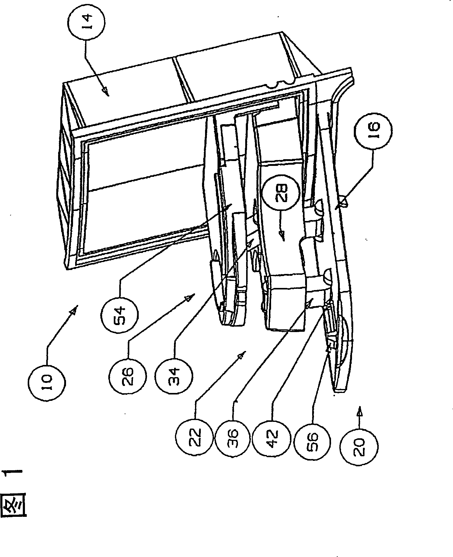 Holding device for containers, such as beverage containers, particularly for mounting in vehicles