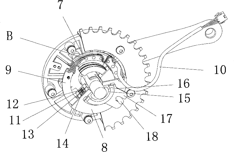 Moment and speed sensor of electric bicycle