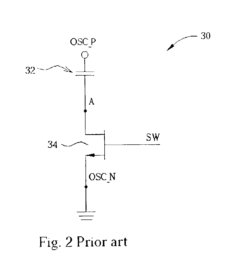 Switched capacitor circuit capable of eliminating clock feedthrough by complementary control signals for digital tuning VCO