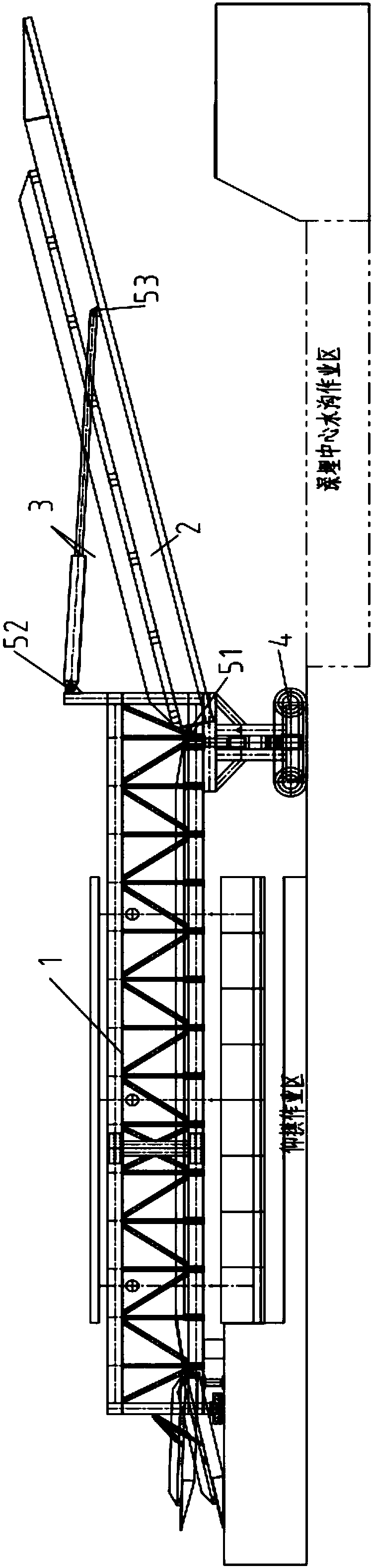 Self-propelled lifting composite trestle for tunnel deep-buried ditch construction