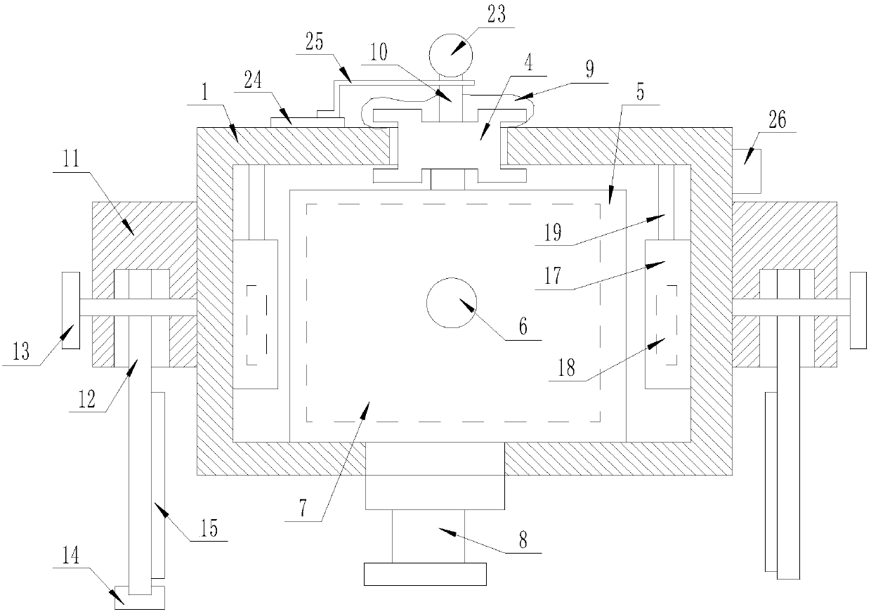 Glass cement smearing device with limiting function