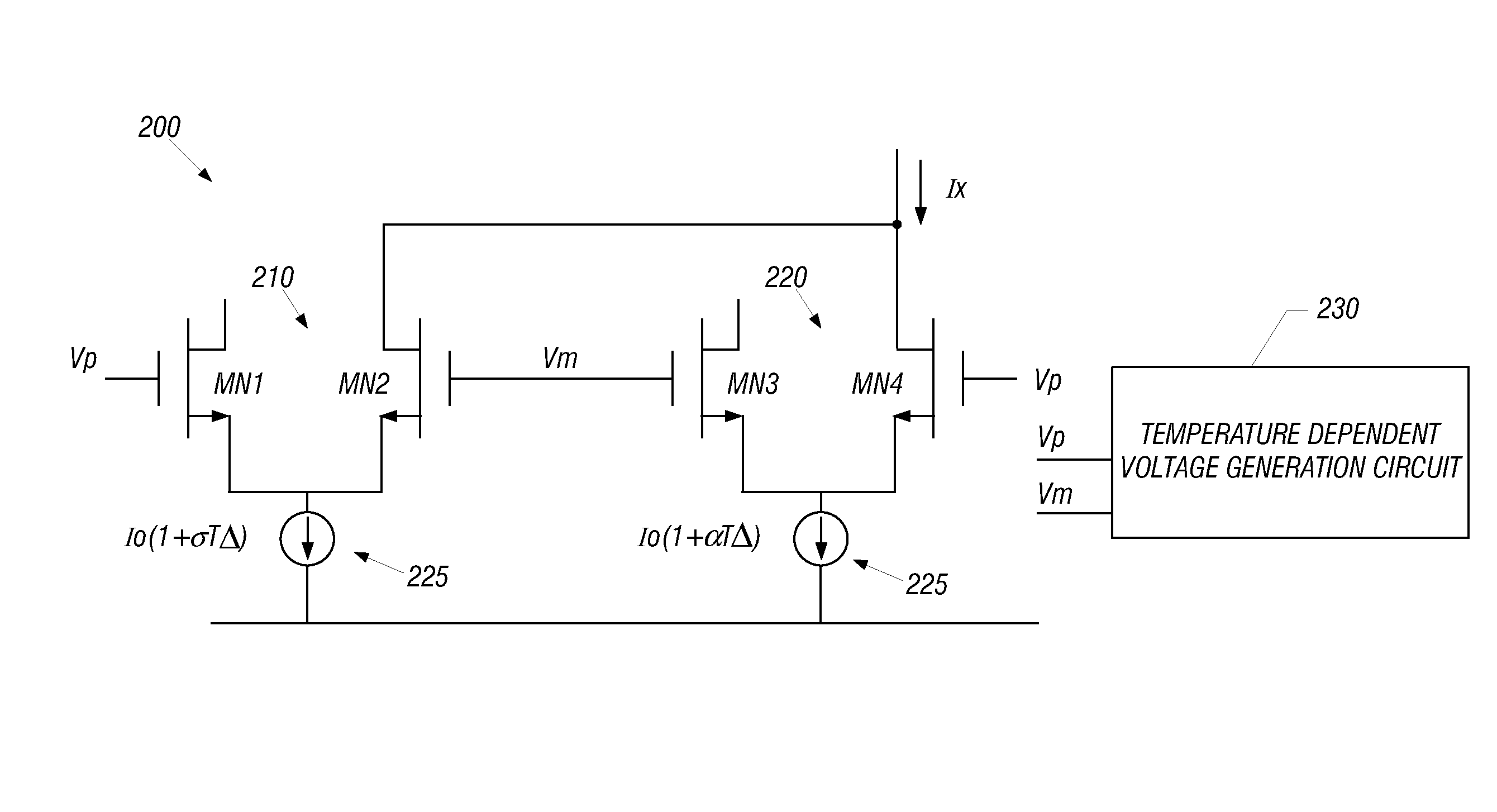 Providing a temperature dependent bias for a device