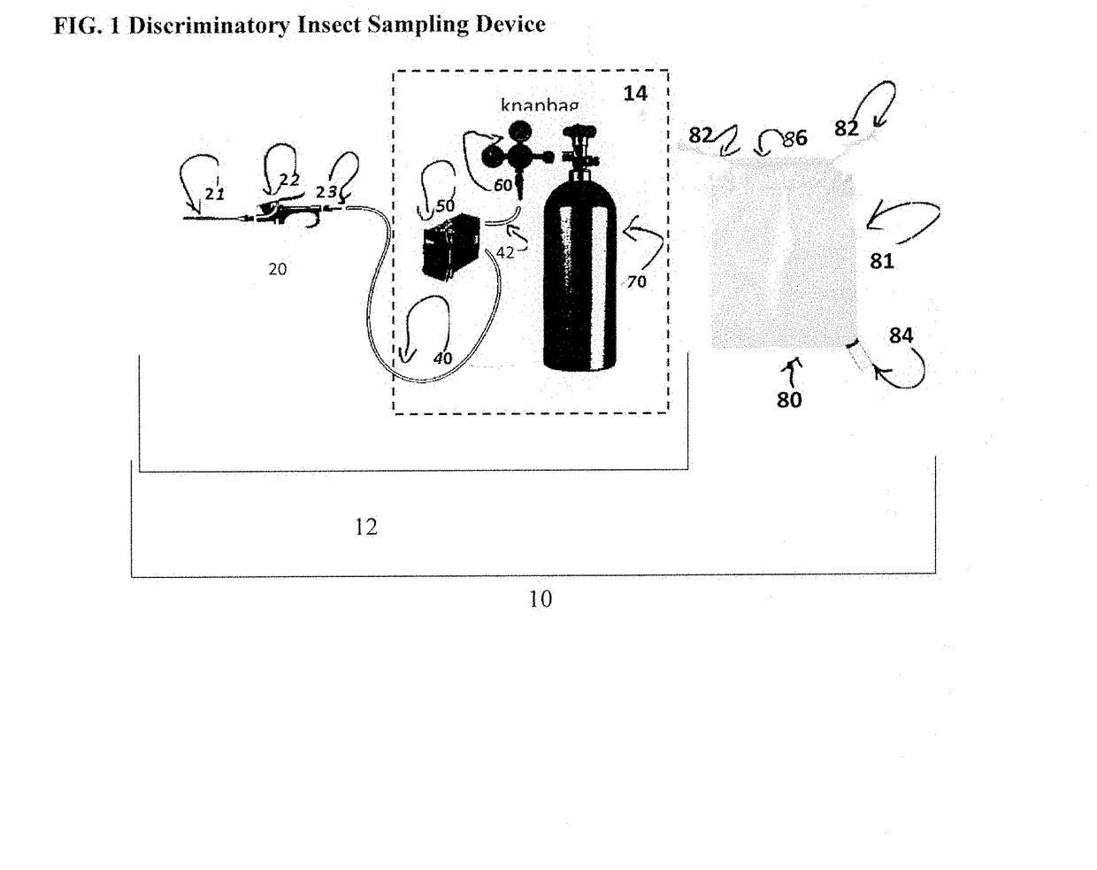 Discriminatory insect sampling device and method for use