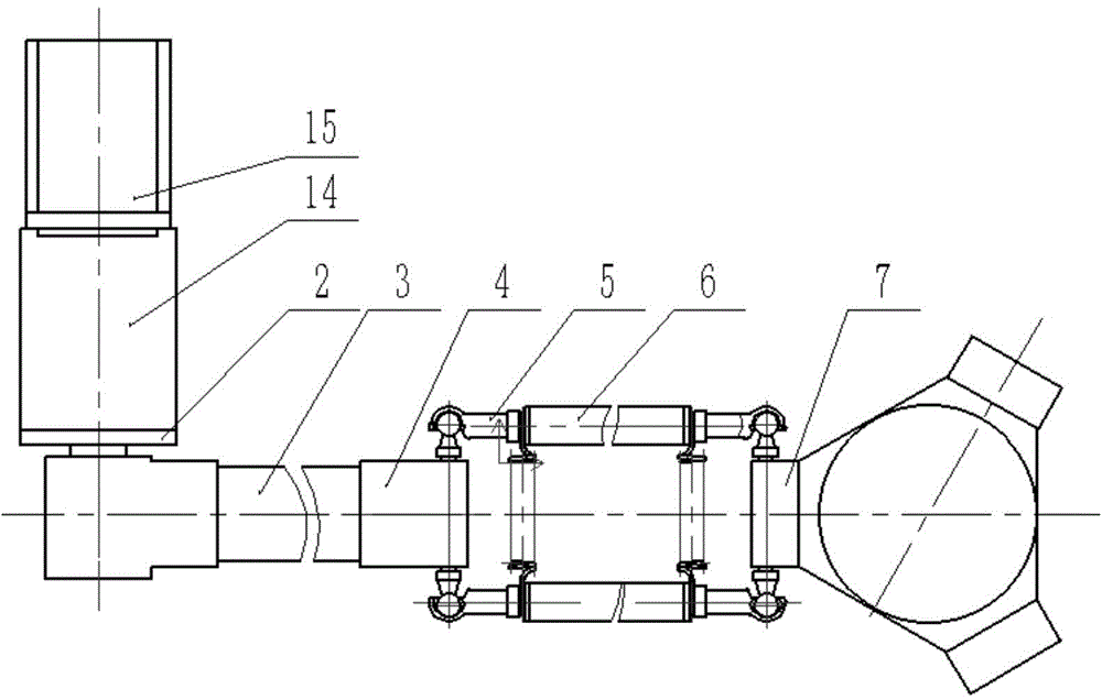 Series-parallel robot with five degrees of freedom