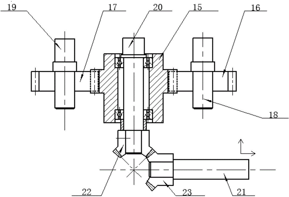 Series-parallel robot with five degrees of freedom