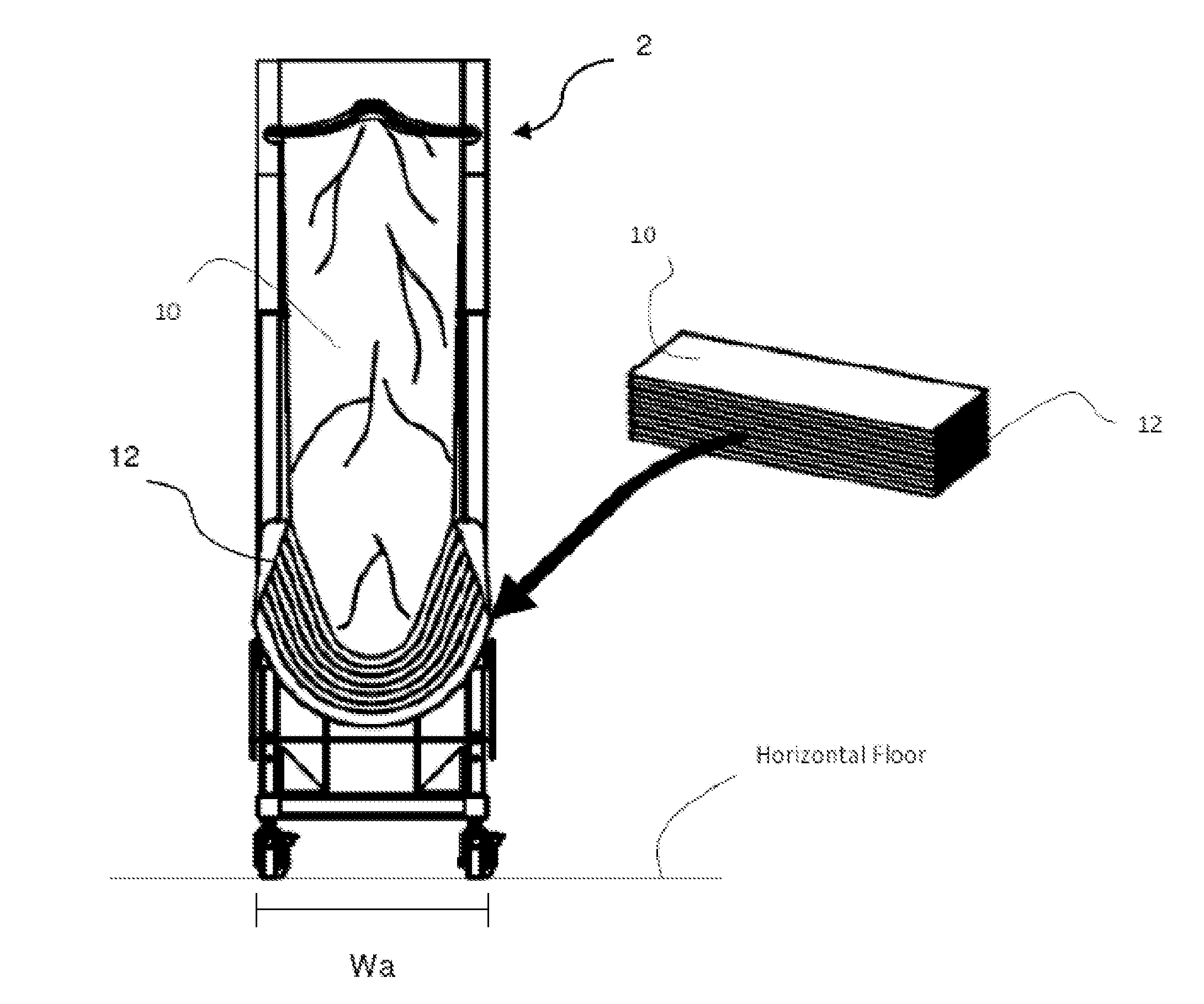Apparatus, systems and methods for configuring/ feeding sheet stock material for a dunnage system and for generating upright edge dunnage strips