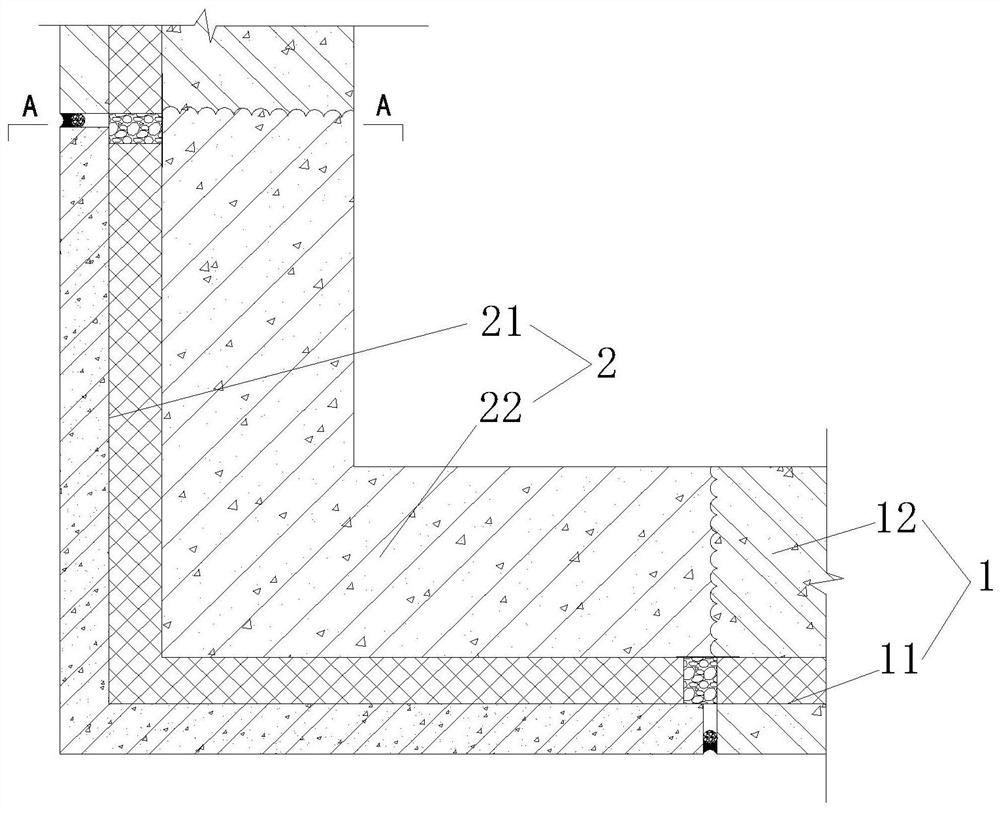 Assembled prefabricated sandwich insulation exterior wall vertical seam waterproof structure and implementation method