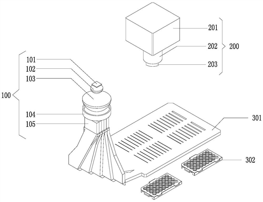 A single light source multi-sample fluorescence detection optical system and its working method