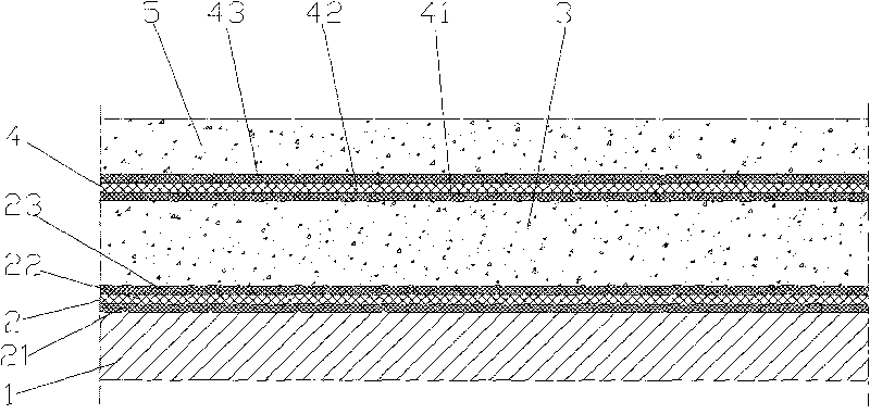 Steel bridge floor cracking inhibition paving structure and construction method thereof