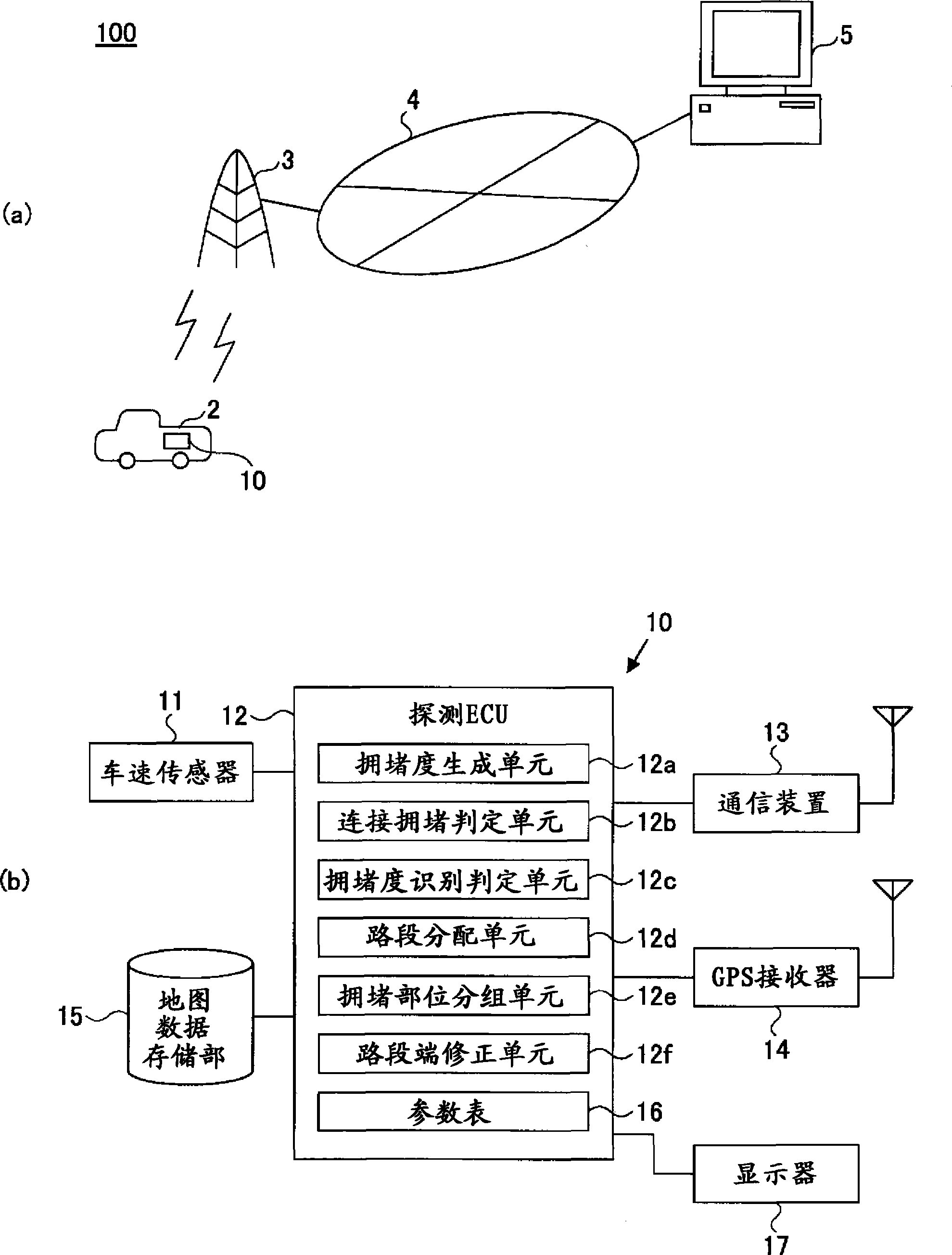 Traffic information creating method, traffic information creating device, display, navigation system, and electronic control unit