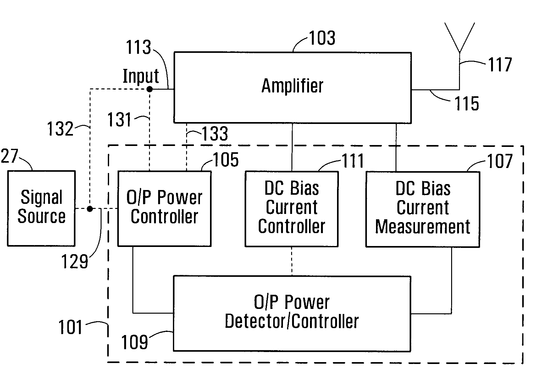 Apparatus and Method for Detecting Output Power From an Amplifier