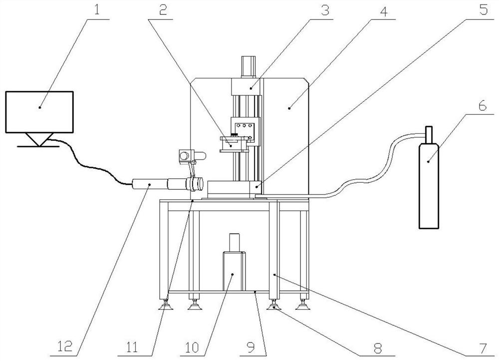 A test device for the characteristics of the polymerization inhibition zone of continuous liquid surface photocuring molding