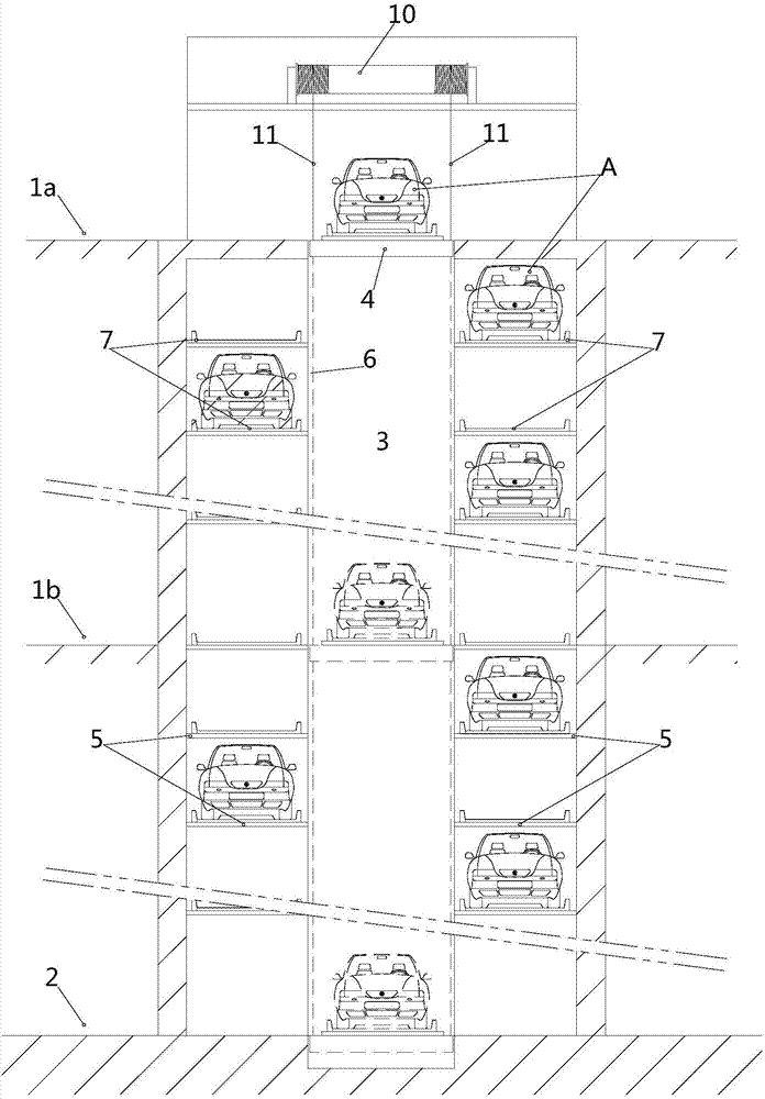 Interchange vehicular access transformation device with parking function and using method thereof