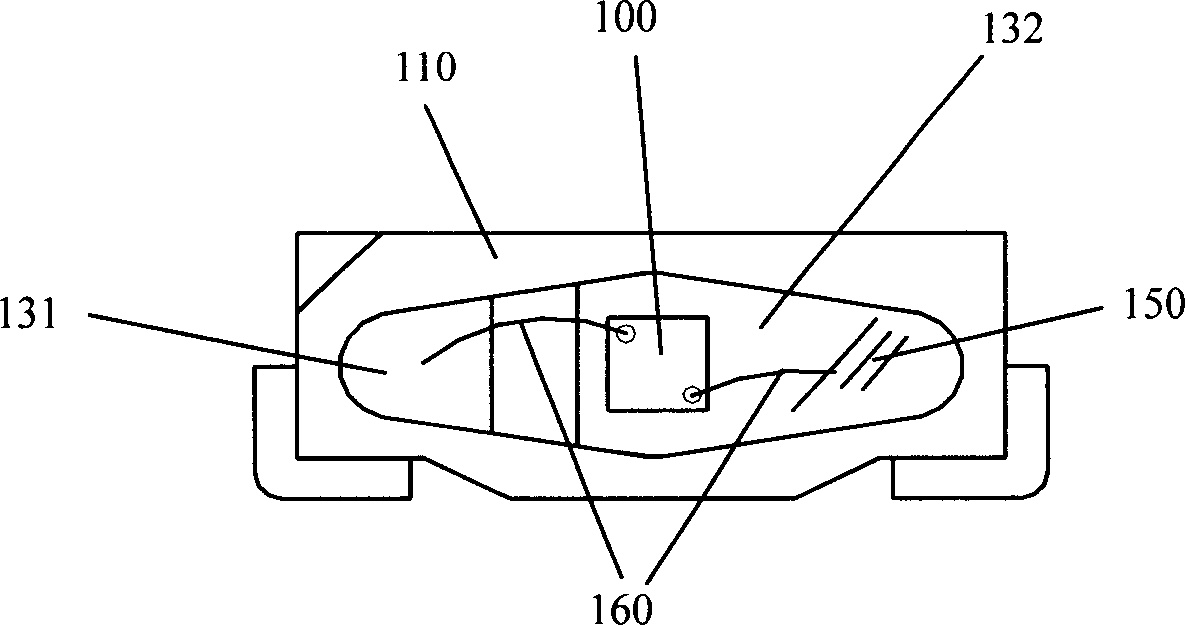 LED device with protective circuit of diode