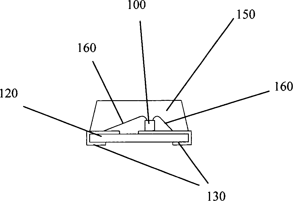 LED device with protective circuit of diode