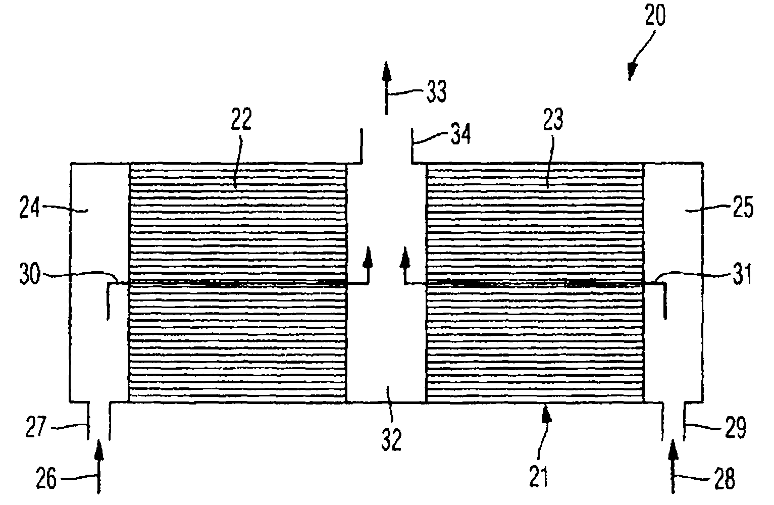 Device for cooling charge air