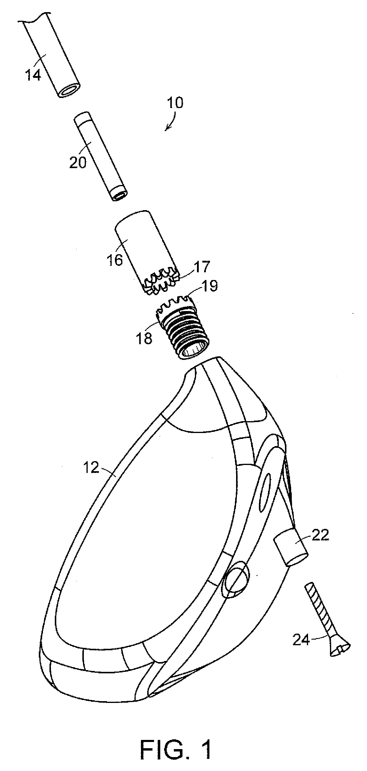 Two-part hosel connection system for golf clubs