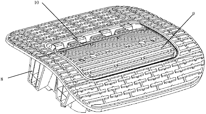 Automobile air bag fixing and reinforcing structure