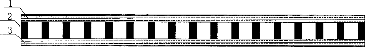 Bituminous pavement provided with lattice structure transition compound layer and construction method thereof