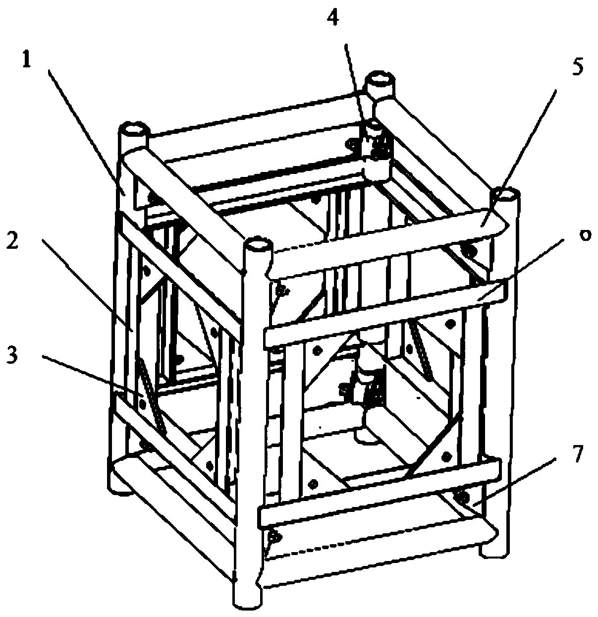 Square sleeve structure module of stage frame
