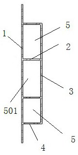 Aluminum profile middle floor beam structure