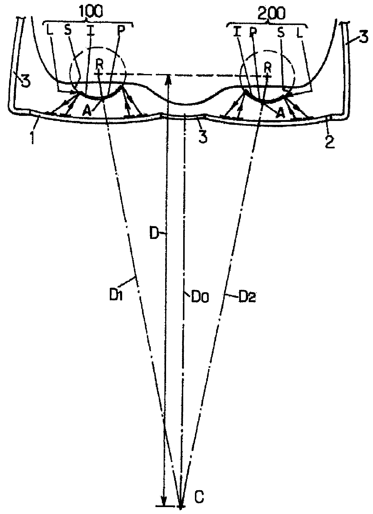 Method for improving visual comfort to a wearer and associated active system of vision