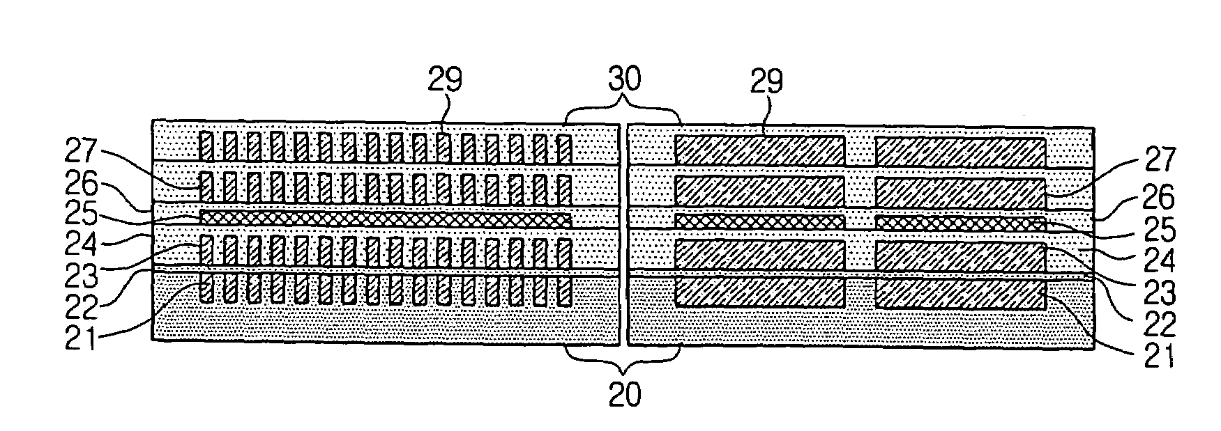 Fluxgate sensor integrated in a semiconductor substrate and method for manufacturing the same
