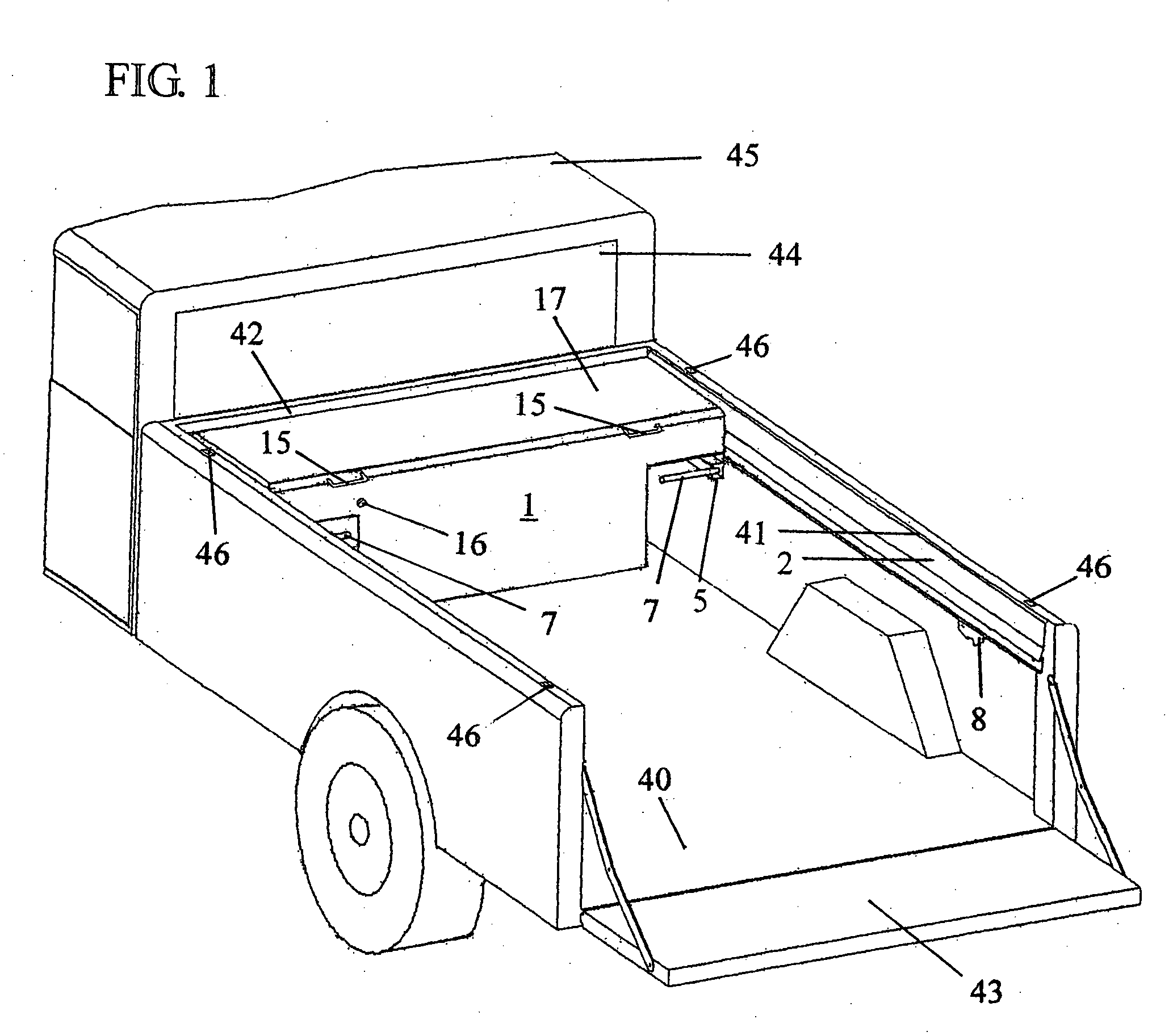 Toolbox conveyance system for a pickup truck