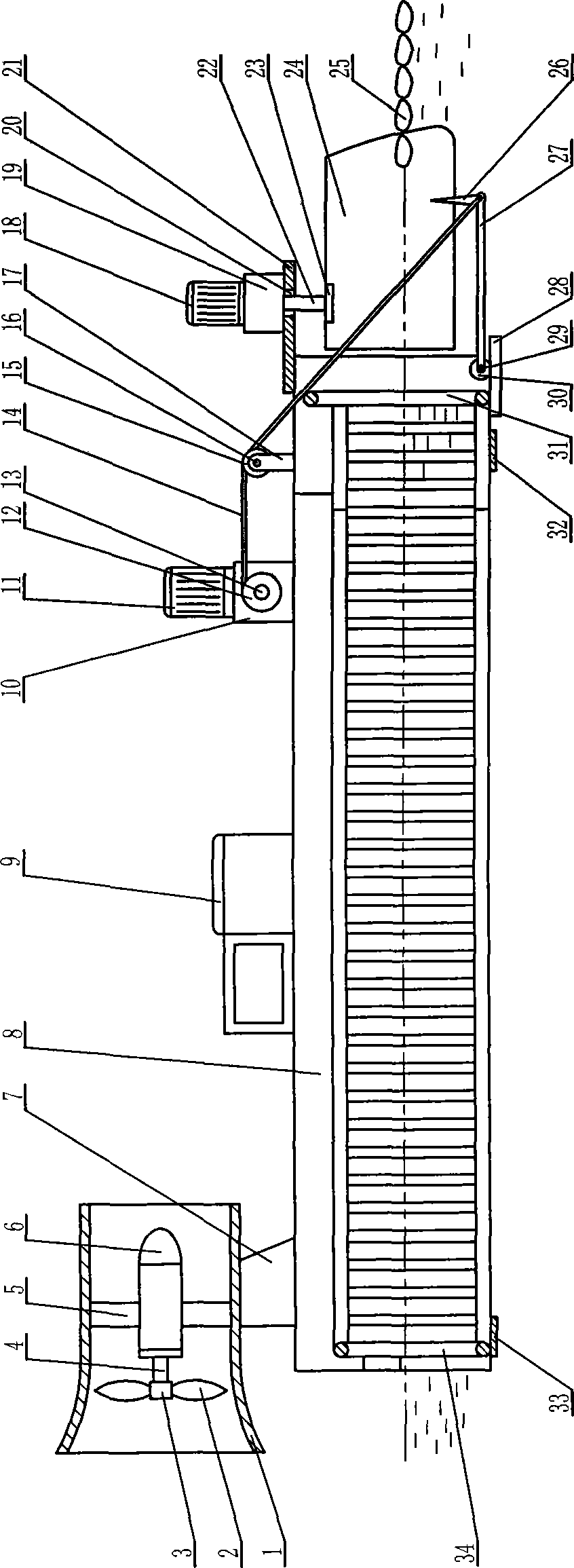 Propeller propulsion floater cleaning device