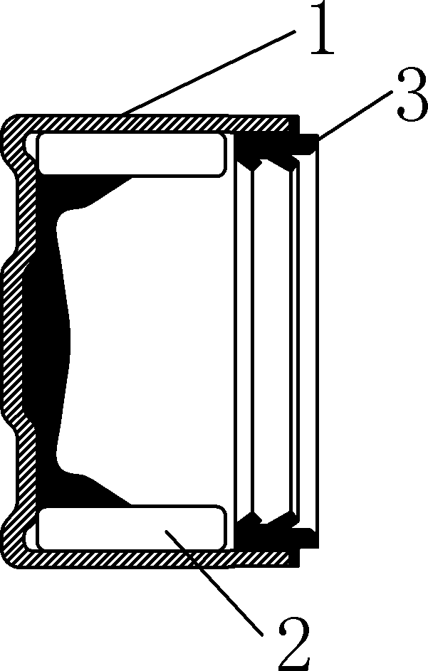 Method and device for assembling drawn cup needle roller bearing