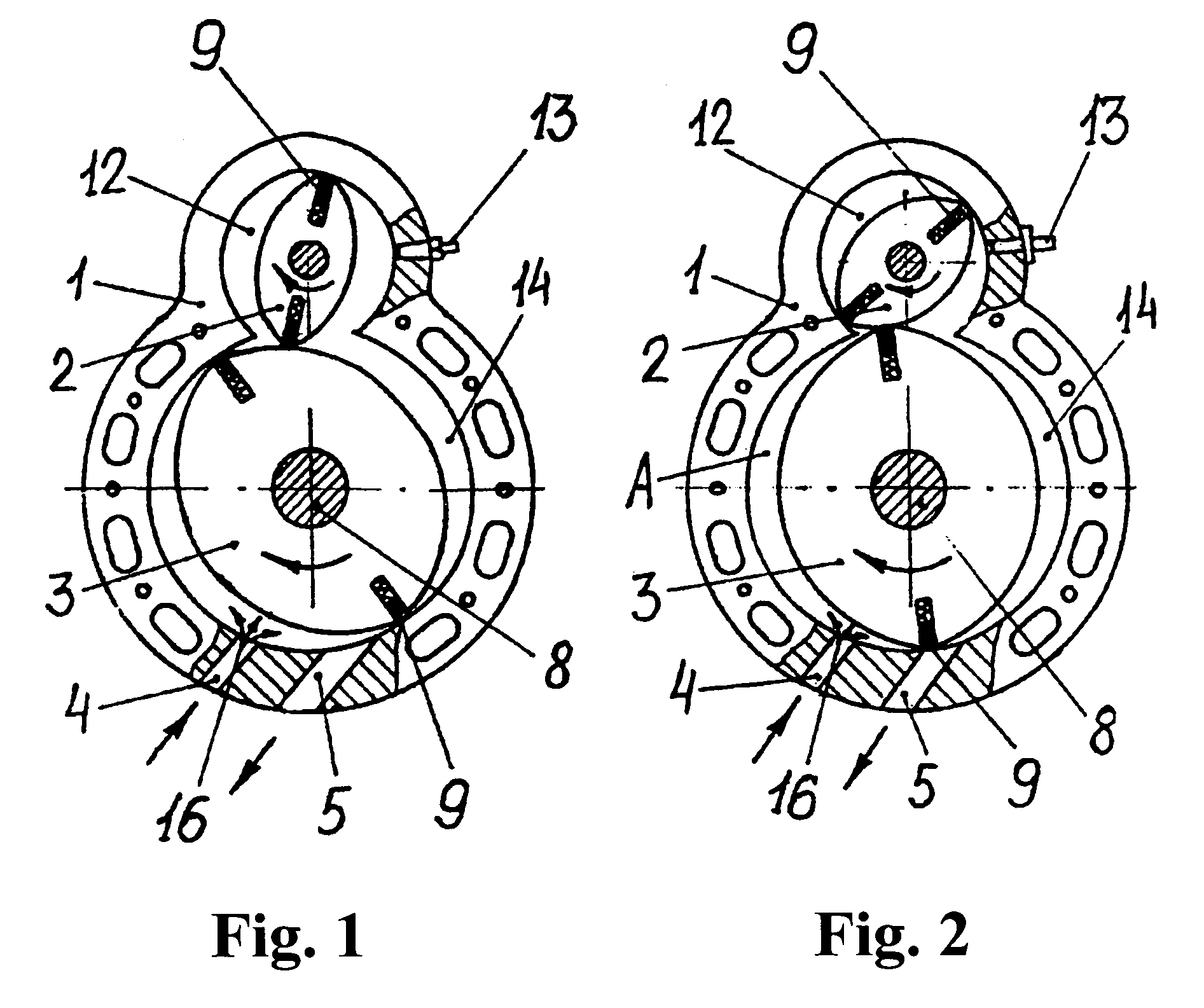 Operating method for a rotary engine and a rotary internal combustion engine
