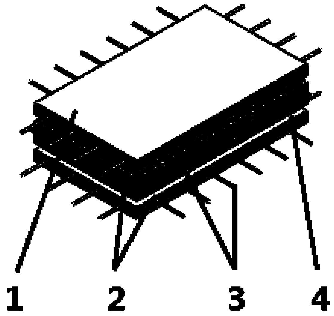 Plug-in type high-temperature-resistant ablation prefabricated part for flow guide groove of launching station and construction method of fire-resistant protective layer