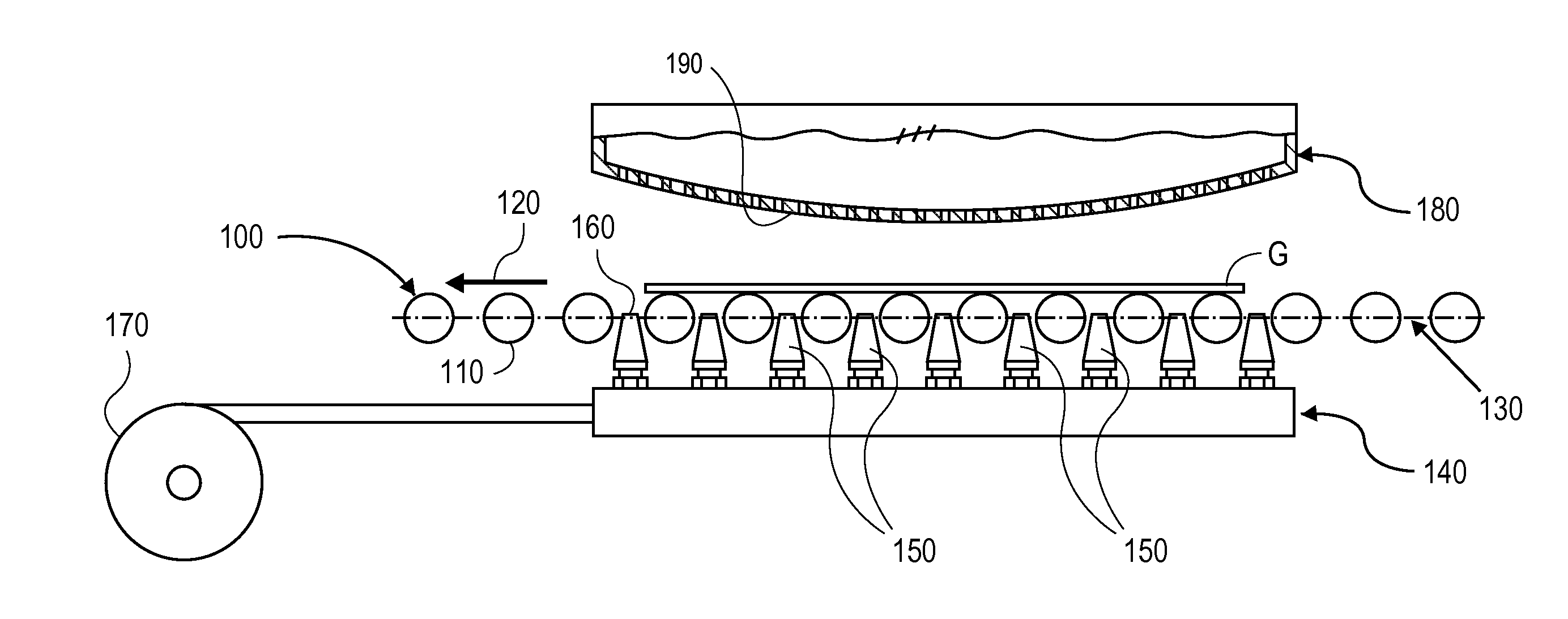 Method and lift jet floatation system for shaping thin glass