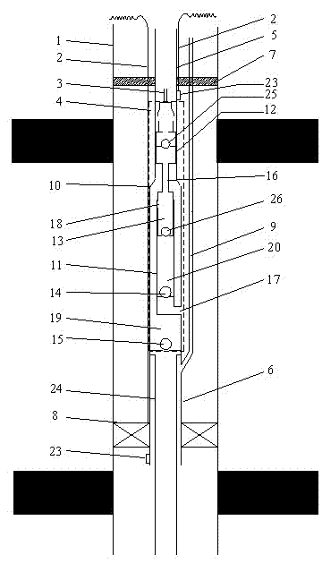 Double-coal-bed layered pressure control device combining coal discharging and coal mining