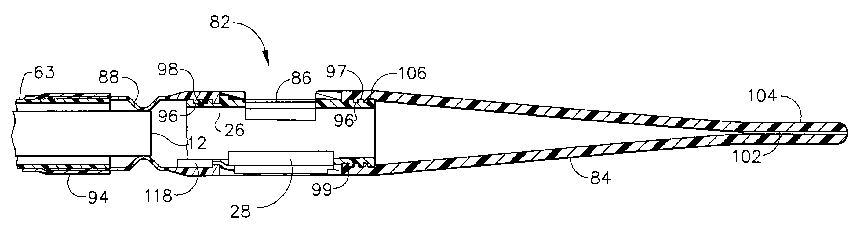 Endoscopic ablation system with a distally mounted image sensor