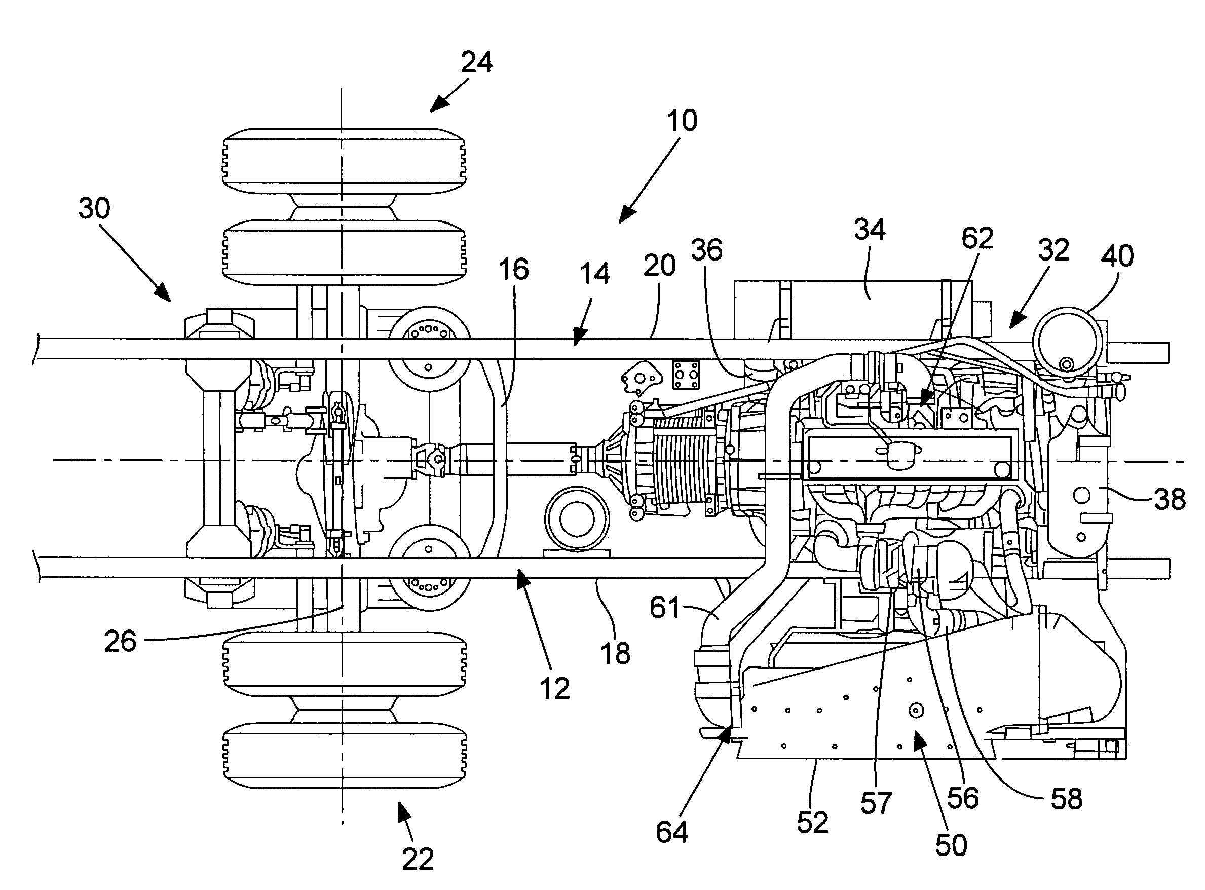 Vehicle chassis with side mounted air intake plenum