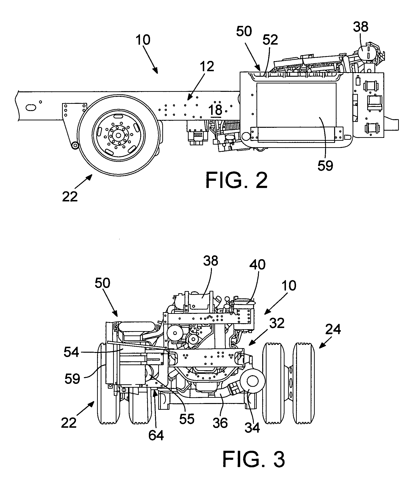 Vehicle chassis with side mounted air intake plenum