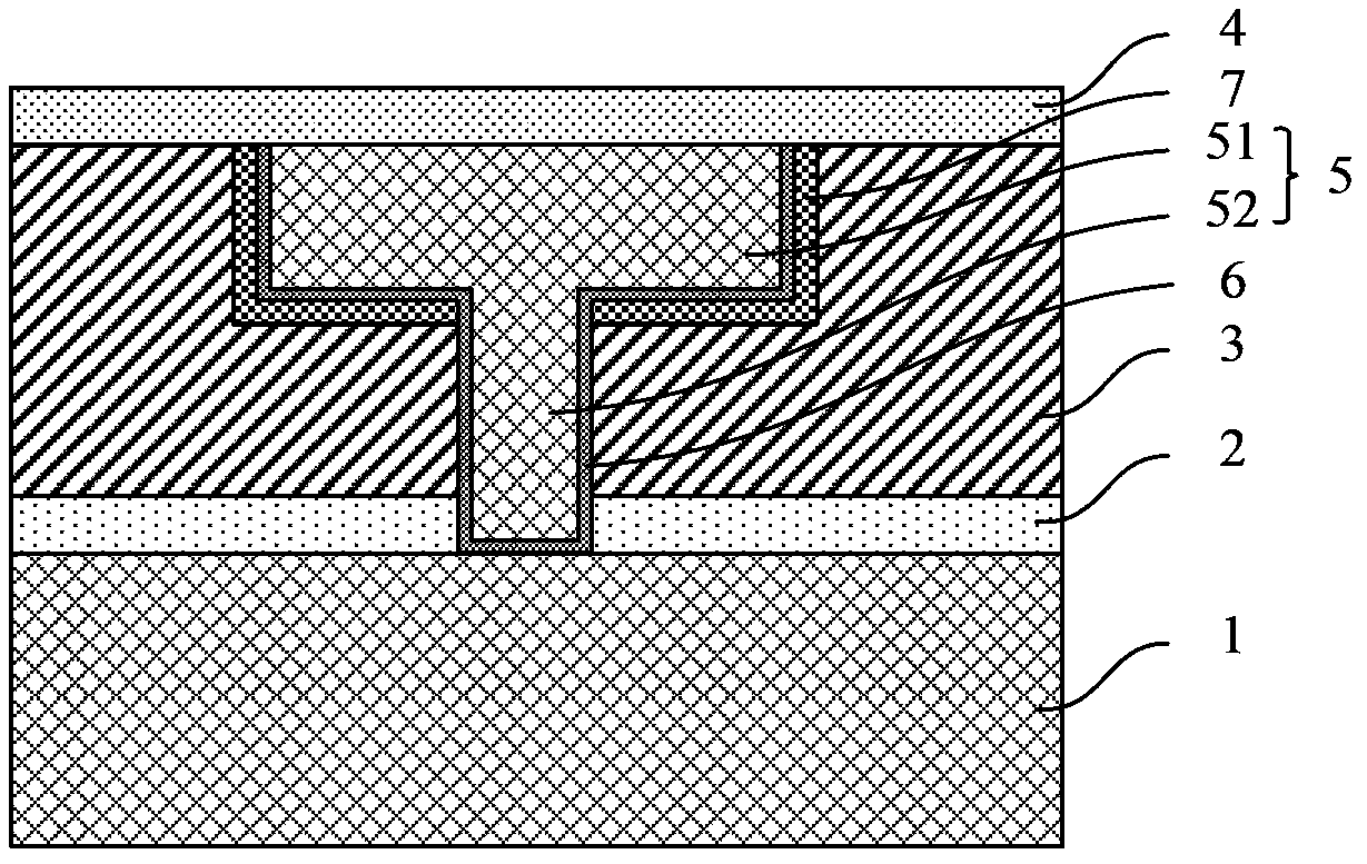 Double-nested copper interconnection structure and fabrication method thereof