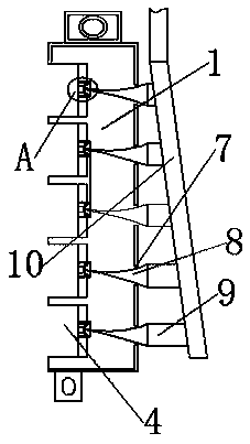 Ice cube tray auxiliary structure for assisting ice cubes in falling through ice cube tray swinging