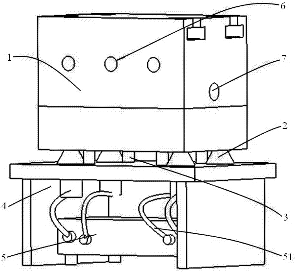 Fiber composite material ultrasonic-assisted compression molding device and forming method