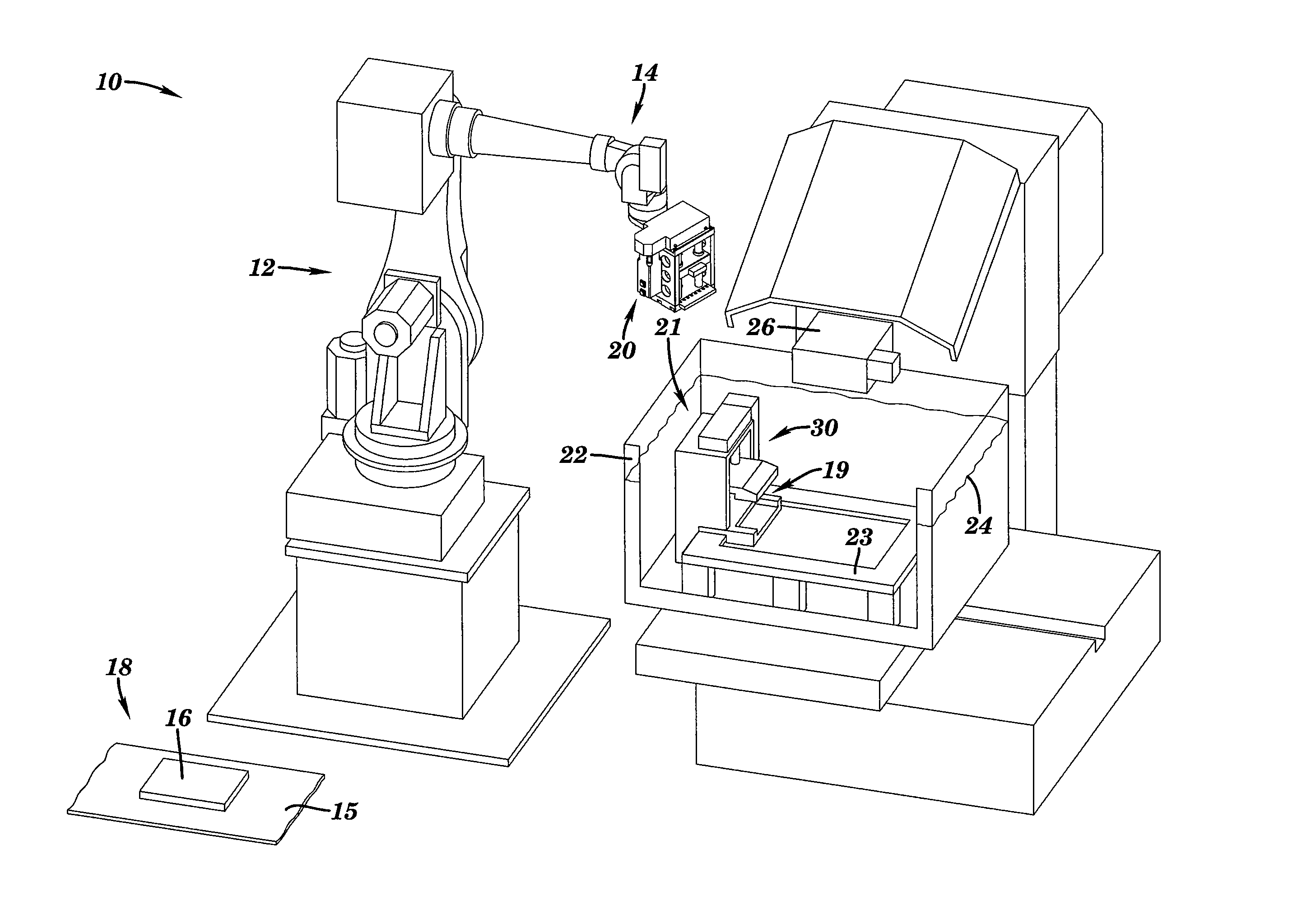 Methods and systems for handling a work piece for a machining process