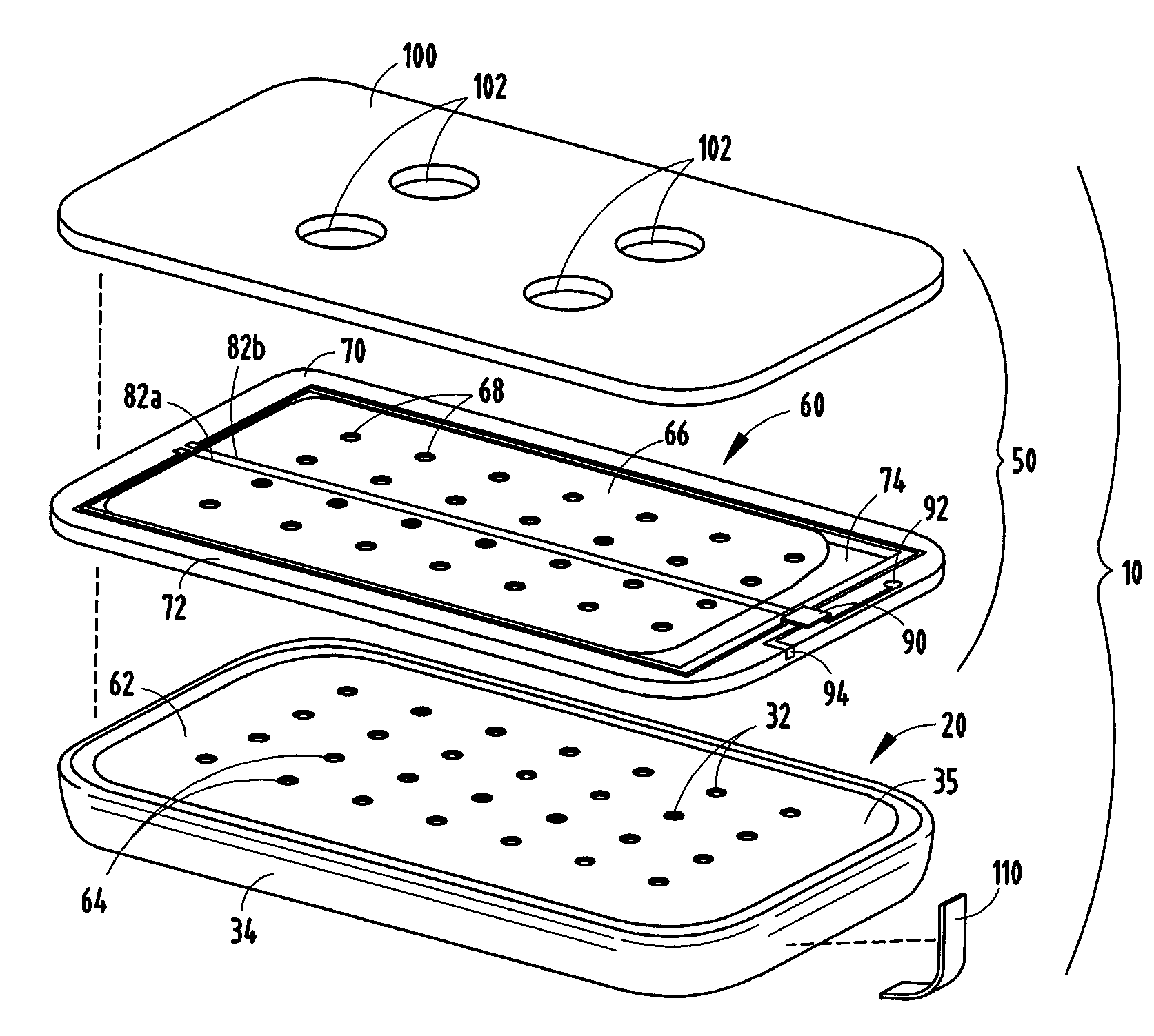 Battery having fluid manager and sliding valve with friction reduction members