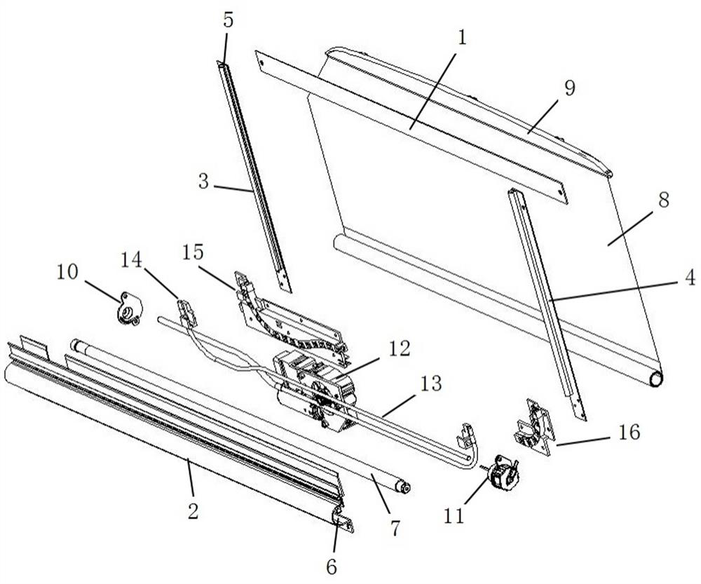 Electrically-controlled intelligent vehicle-mounted sunshade curtain