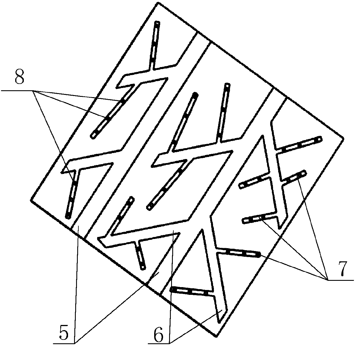 A drag reducing device for surface underwater vehicle and preparation method thereof