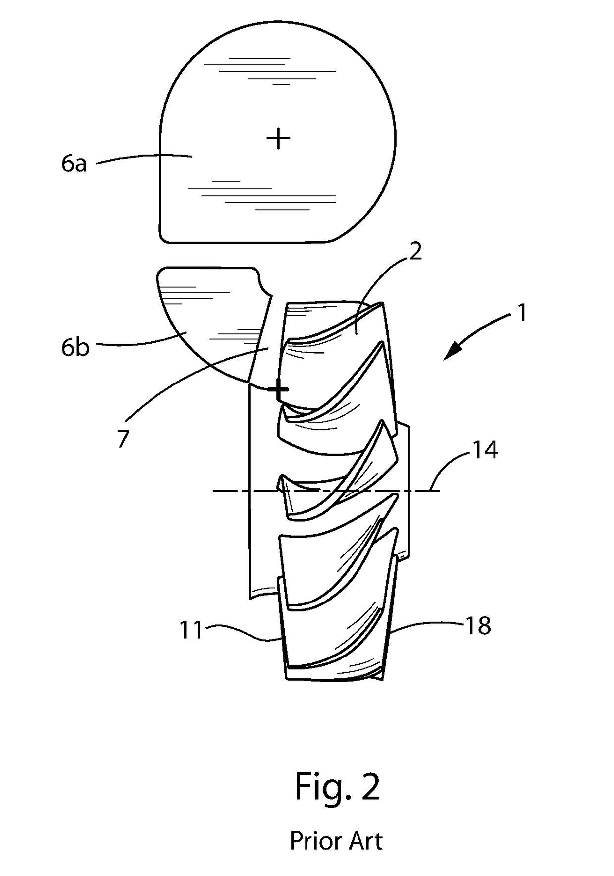 A pulse-separated axial turbine stage with radial-axial inlet guide vanes