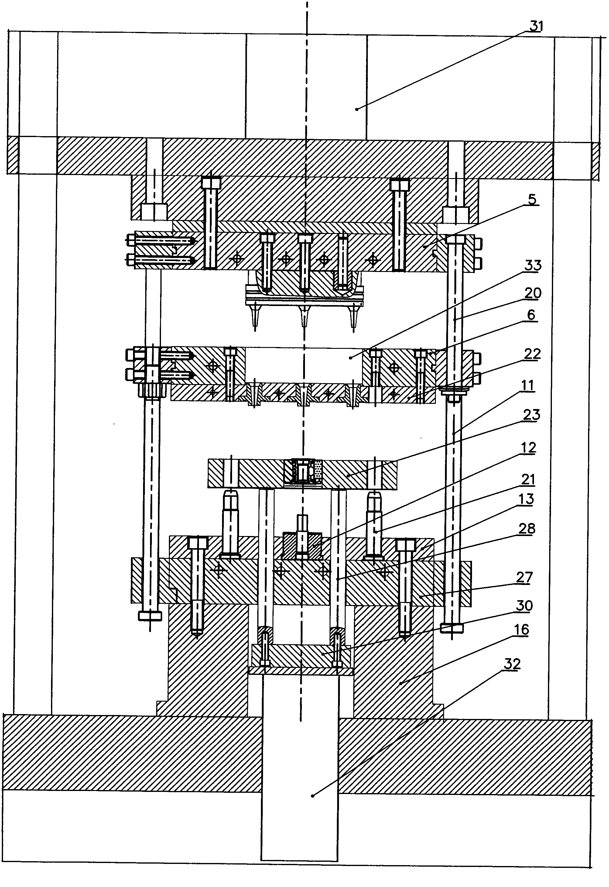 Method and device for automatically demolding commutator injection-compression mold